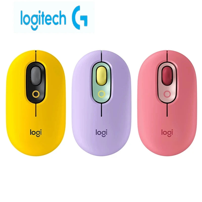 Logitech(G) POP Wireless Bluetooth Mouse Ergonomic Computer Mouse for Office Home Gaming - Laptop Accessories