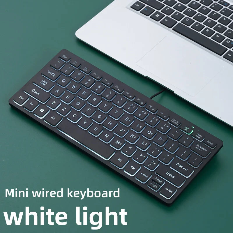 APAYADO K1000 Mini Wired Keyboard Portable USB Keyboard for Laptop/Computer