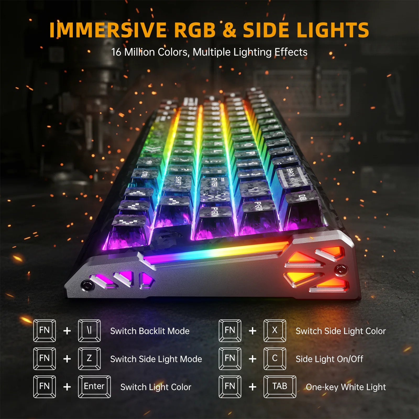 ATTACK SHARK R68HE Wired Keyboard,0.005mm RT Accuracy,8KHz Magnetic Switch,Support RT/Snap Tap/DKS/MT/TGL
