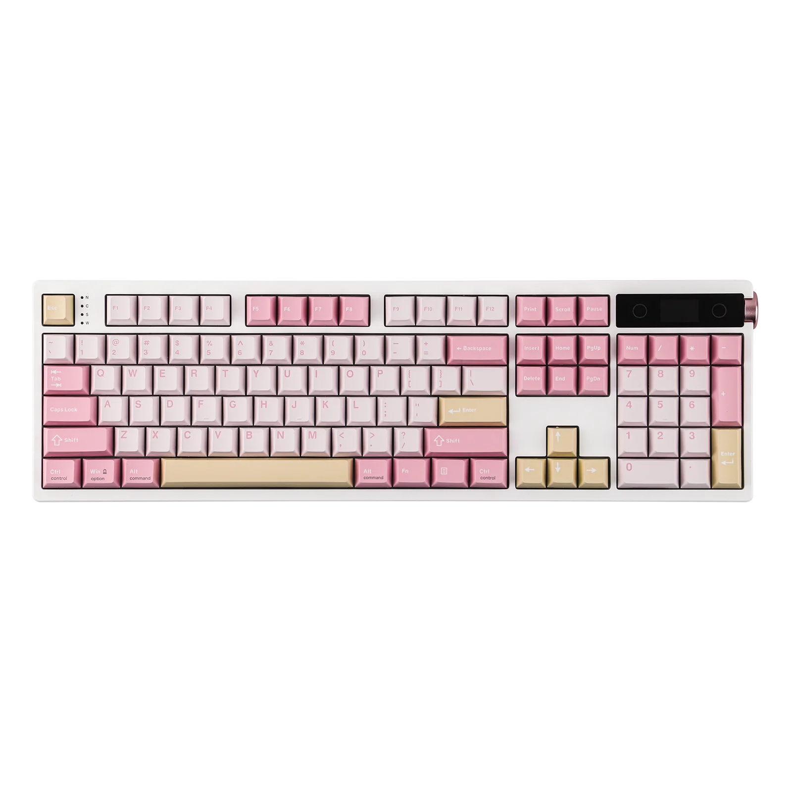 EPOMAKER TH108 PRO 100% Full-Sized Hot-Swap Wired/BT/2.4Ghz Wireless Mechanical Keyboard with Screen & Knob 10000mAh Battery