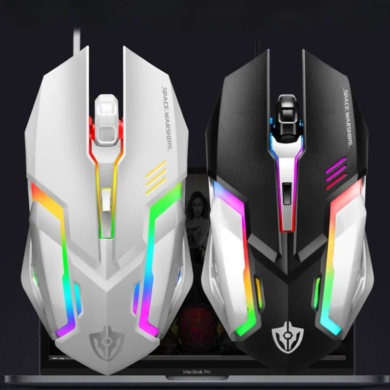 LED Backlit Wired Mouse Office Computer Gaming Mouse for Desktop Laptop