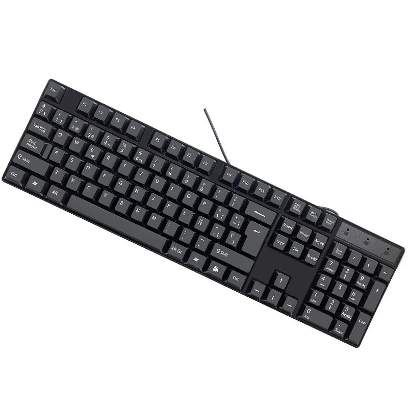 Spanish French  Russian Arabic Letter keycaps Keyboard Gaming Keyboard Usb Wired 104 Keys  For Computer