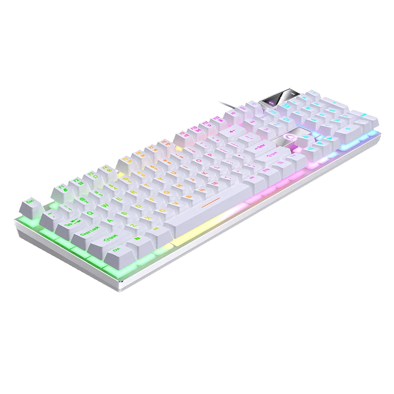 Wired USB Gaming Keyboard with Backlight, 104 Key Gamer Keyboard for Computer/Laptop/PC, Ergonomic Design,Office Gaming Accessor