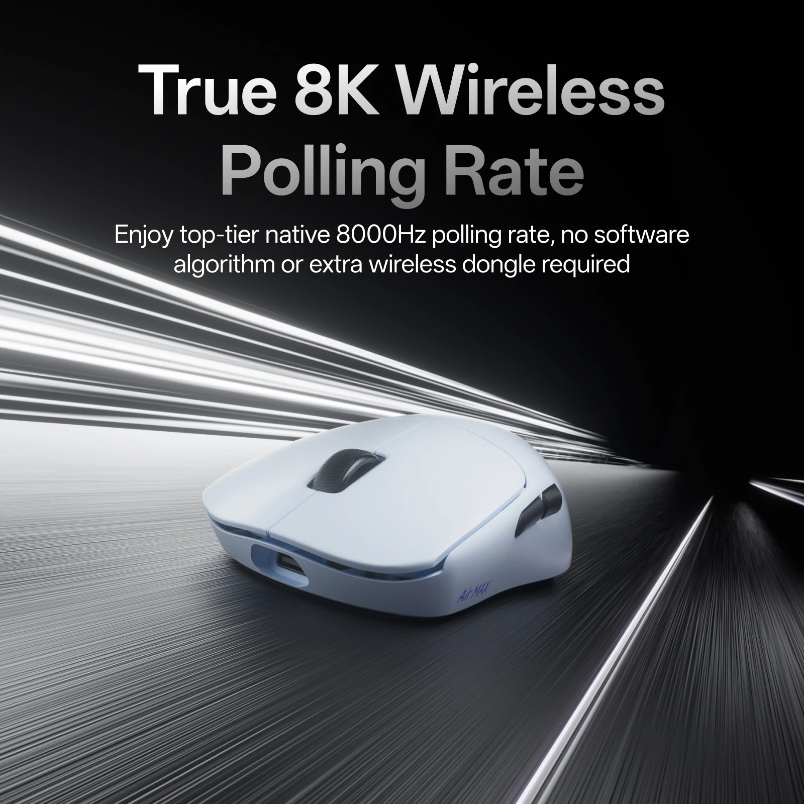 Rapoo VT0 Air MAX Wireless Gaming Mouse True 8K Wireless Polling Rate Esports Grade 39g Lightweight 30000DPI Optical Encoder