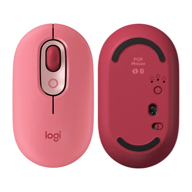 Logitech(G) POP Wireless Bluetooth Mouse Ergonomic Computer Mouse for Office Home Gaming - Laptop Accessories