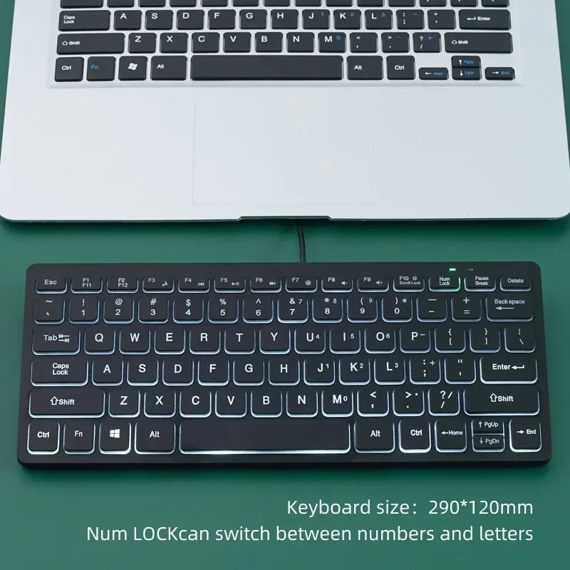 APAYADO K1000 Mini Wired Keyboard Portable USB Keyboard for Laptop/Computer